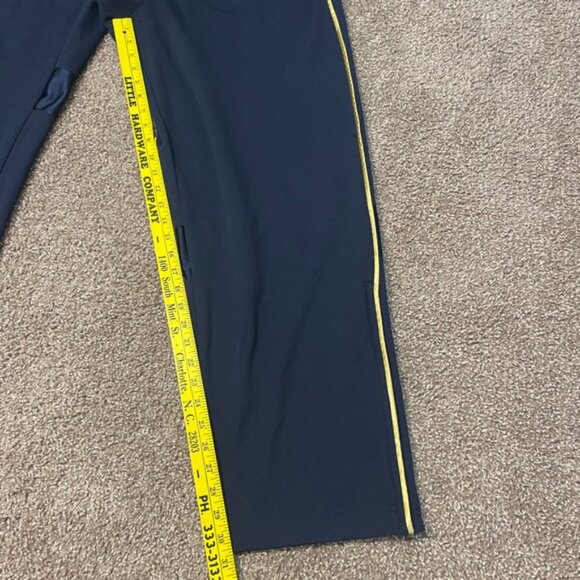 Y2K Nike Track Pants Mens LG Navy Gold Ankle Zip Sweatpants Silver Tag Vintage - Picture 6 of 7